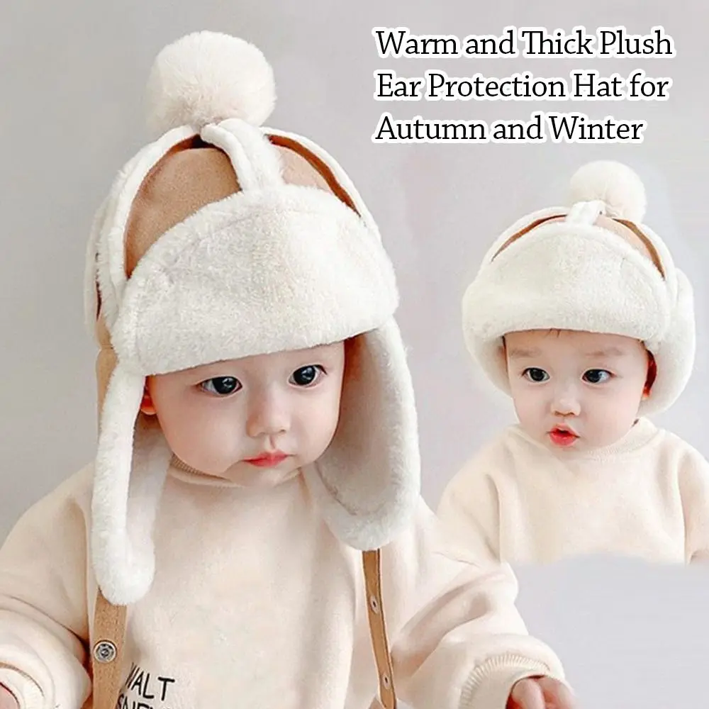 

1-4Year Ear Protection Winter Baby Hat Windproof Thicken Baby Knitted Hat Keep Warm Cartoon Children Warm Cap Newborn Toddler