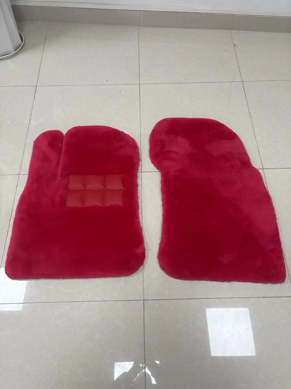 Thick 35mm Australian Natural Sheepskin Wool Mat 2021 for for Full Set Waterproof/Dustproof Non-slip 5-Piece Car