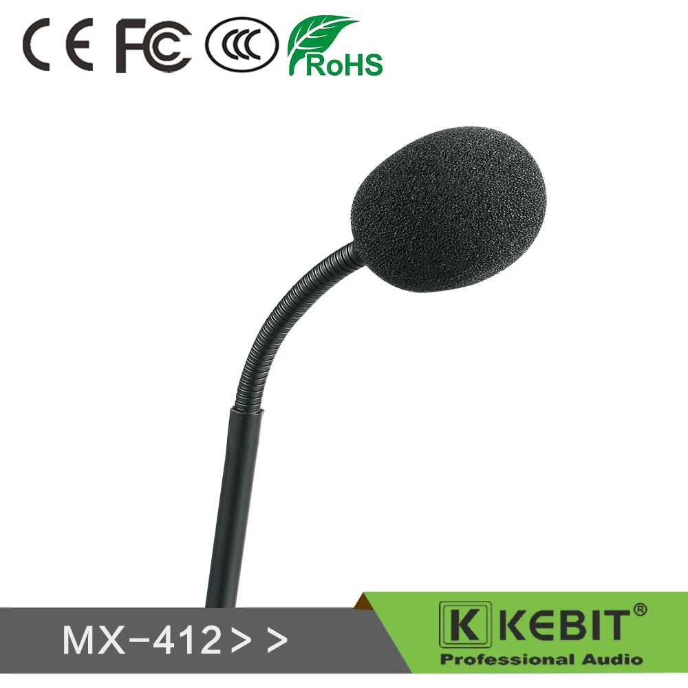 Microfone pescoço de ganso com base metálica MX-412