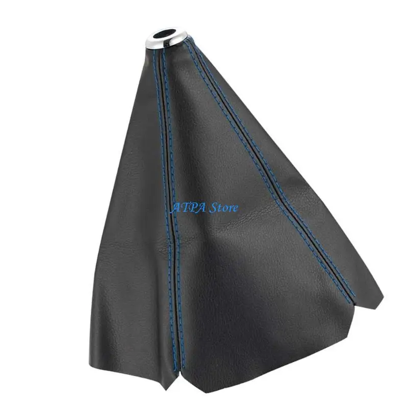 

U13C Car Transmission Lever Cover PU Leather Scratch Resistant Interior Upgrade Accessory Gear Shifter Collars