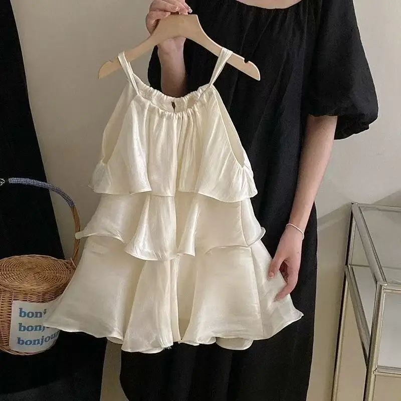 Children's Dress 2026 Summer New Baby Girls' Sweet Temperament Dresses Cake Slip Dress Kids Clothes
