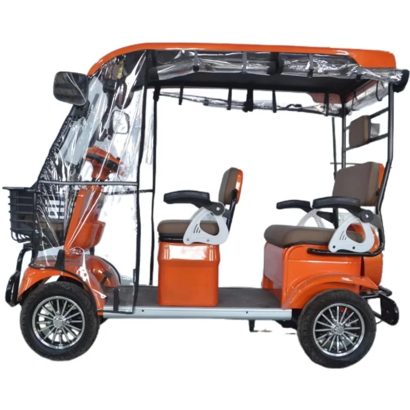 Factory Wholesale Price New Design 4 Wheel Mobility Electric Scooter Leisure Electric Quadricycle Quad Bike with Roof