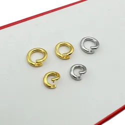 1PCS 솔리드 925 스털링 실버 서클 펜던트 6-10mm DIY 쥬얼리 버클 Braclet 목걸이 액세서리 수제 만들기