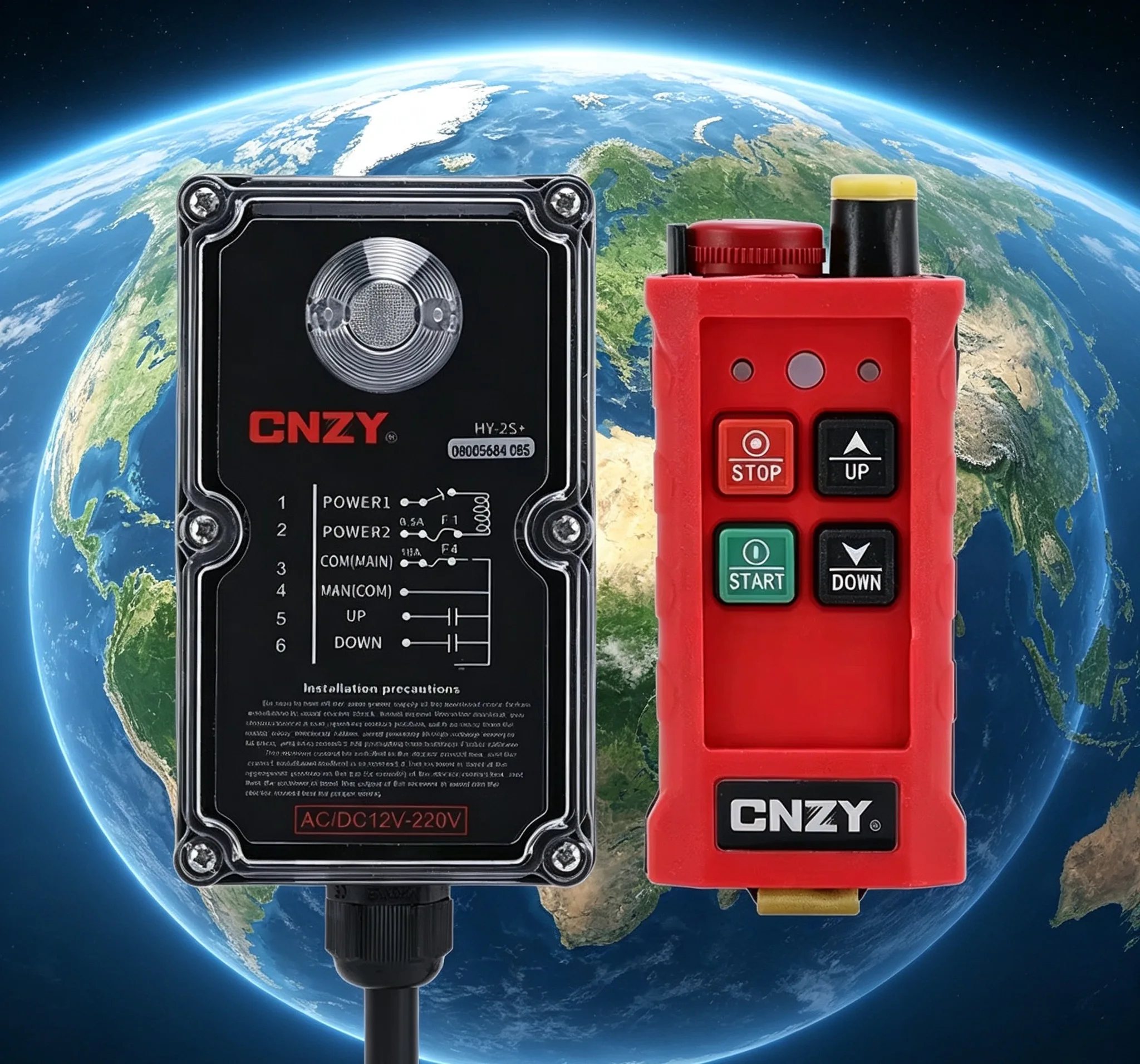 Q200 2 buttons single speed Industrial Wireless Radio Crane Remote Control switches winches Hoist track Crane Lift Control DC12V