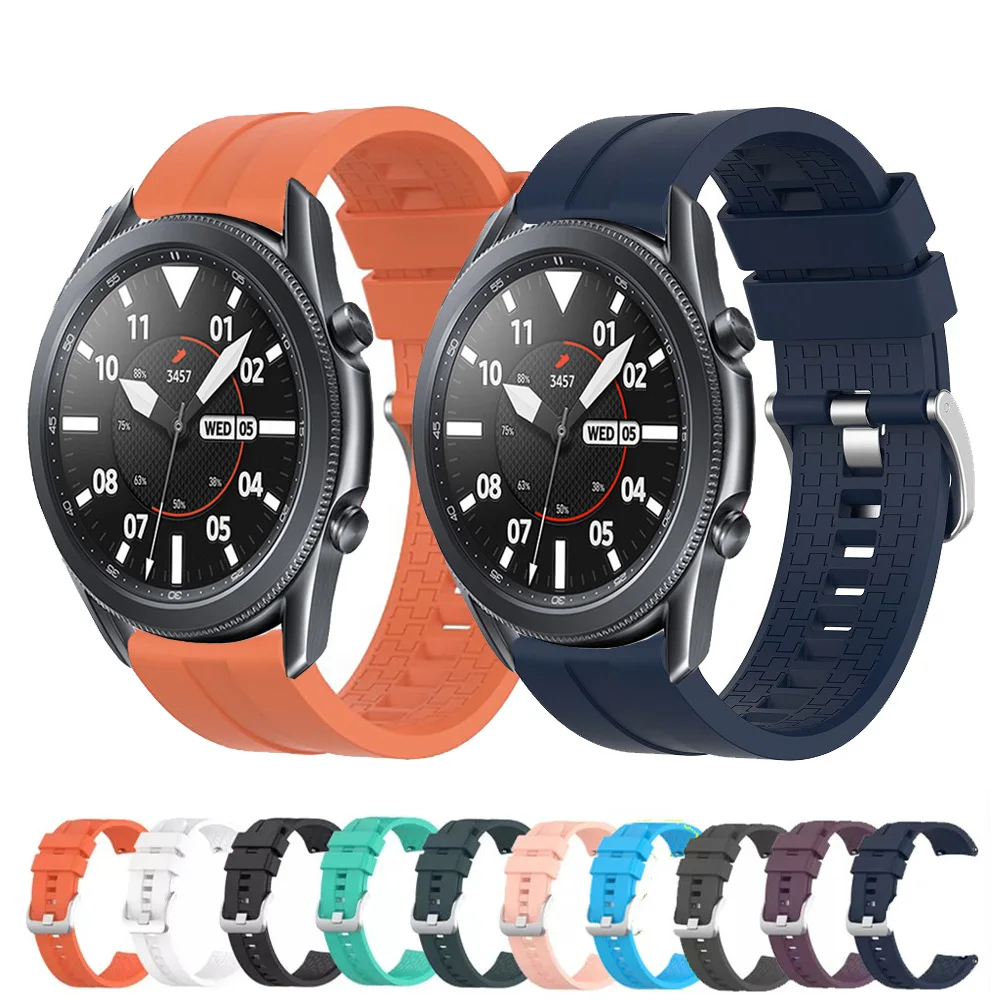 

For Samsung Galaxy Watch 3 45mm 41mm Strap Silicone 22mm 20mm Replace Band For Galaxy Watch 42mm 46mm Gear S3 S2 Sport Bracelet