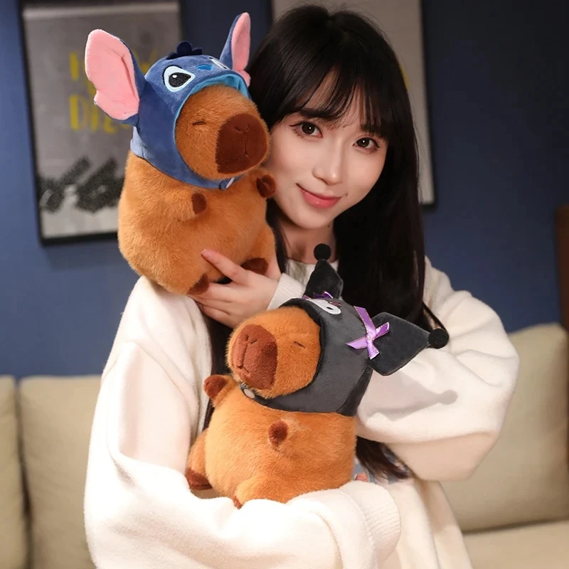 1Pc 22cm 만화 Capybara 플러시 장난감 사랑스러운 동물 Capybara 인형 코스프레 Capybara 장난감 아이 생일 선물