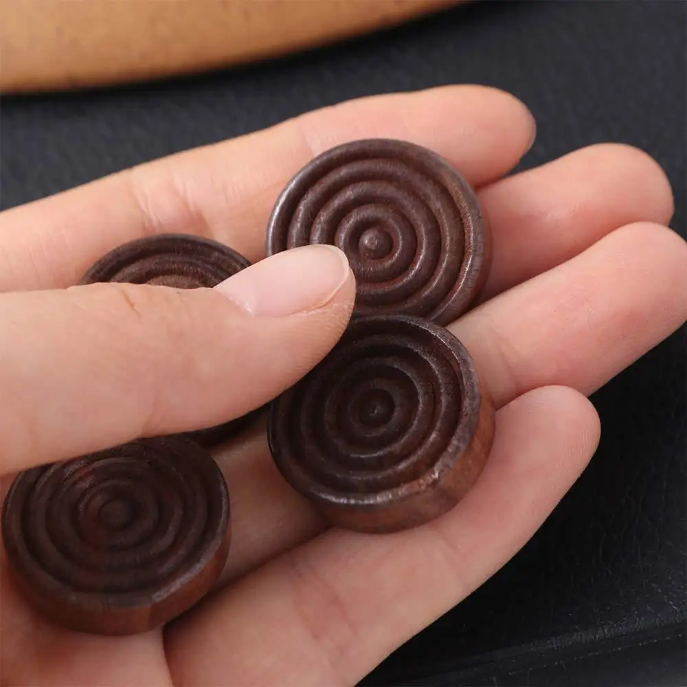 

24Pcs/set International Checker Pieces Set Delicate Education Chess Game Accessories Round Wooden Wooden Checker Pieces