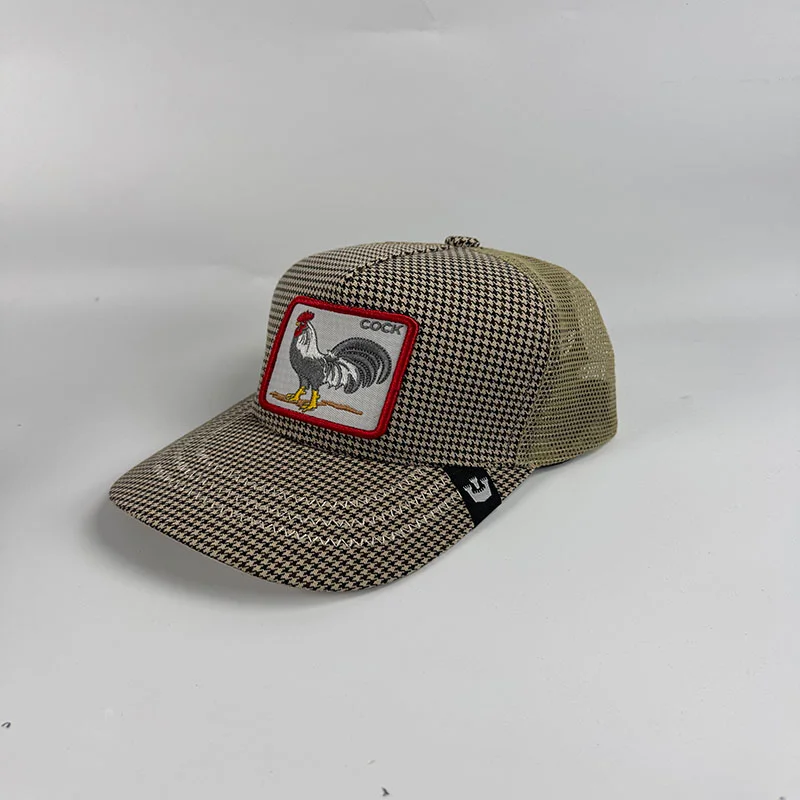 Goorin Bros سائق الشاحنة الأصلية الماعز النبيذ الأحمر منقوشة الماعز رجل قبعات الشتاء قبعة لينة قبعة بيسبول الحيوانات قبعة سوداء قبعات