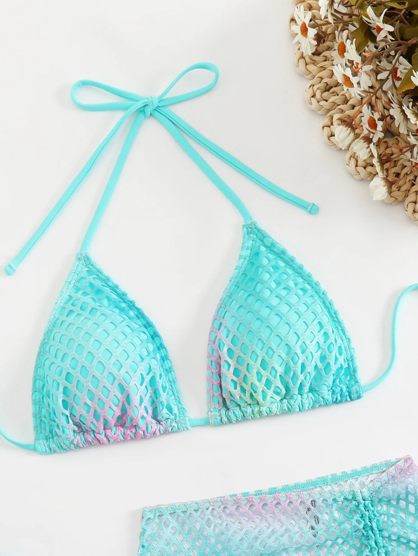 S - XL مع تنورة الرسن بيكيني الإناث ملابس السباحة النساء ثلاث قطع مجموعة البكيني الجوف خارج الاستحمام ثوب السباحة بحر