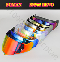 SOMAN SM965 REVO Motorcycle Helmet Riding Lens Anti-UV Multi-color Optional Sun Visor