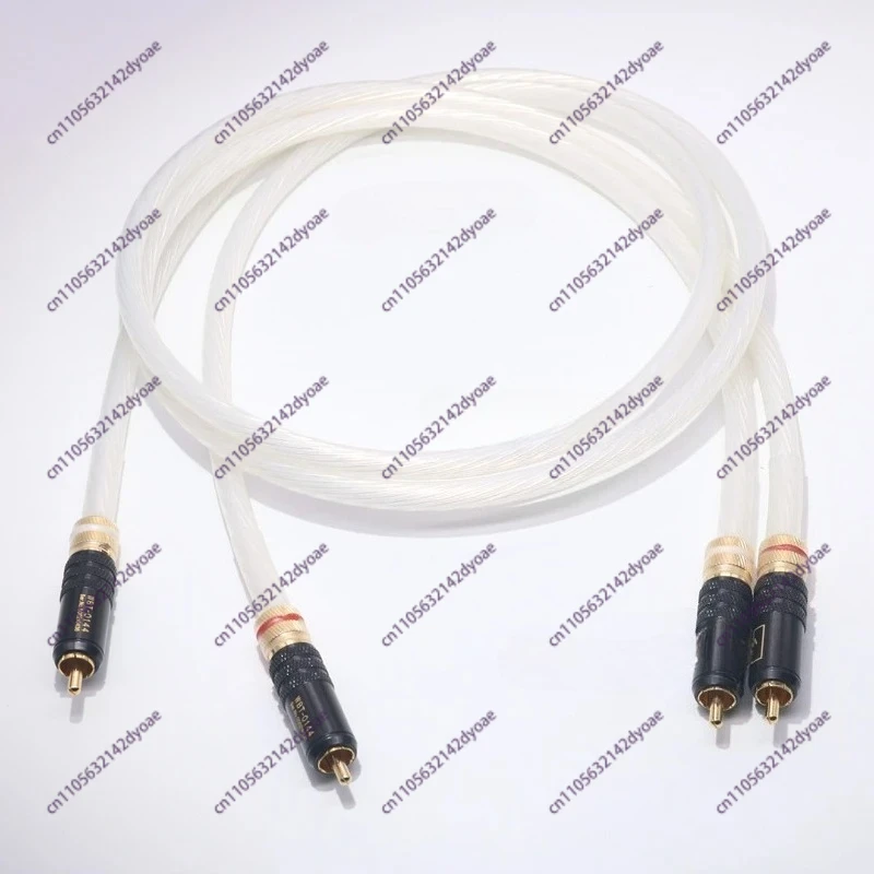 

1 пара аудиокабелей RCA из стерлингового серебра 5N OCC с родиевым/золотым покрытием для аналогового сигнала