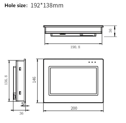 Coolmay 7 Inch Hmi Plc Touch Screen QM3G-70FH Digitale Programmeerbare Logic Controller Alle-In-Een Machine