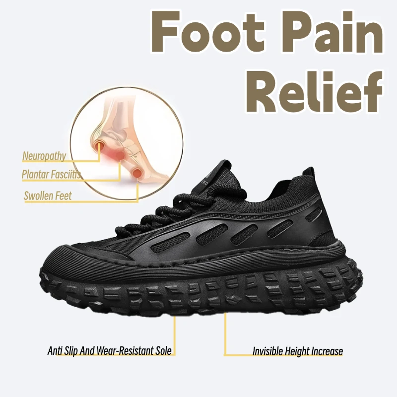 

LiveDay Men's Sneakers Sports Shoes Spring Autumn Breathable Flying Mesh Soft Sole Running Fitness Low-Top Casual Shoes