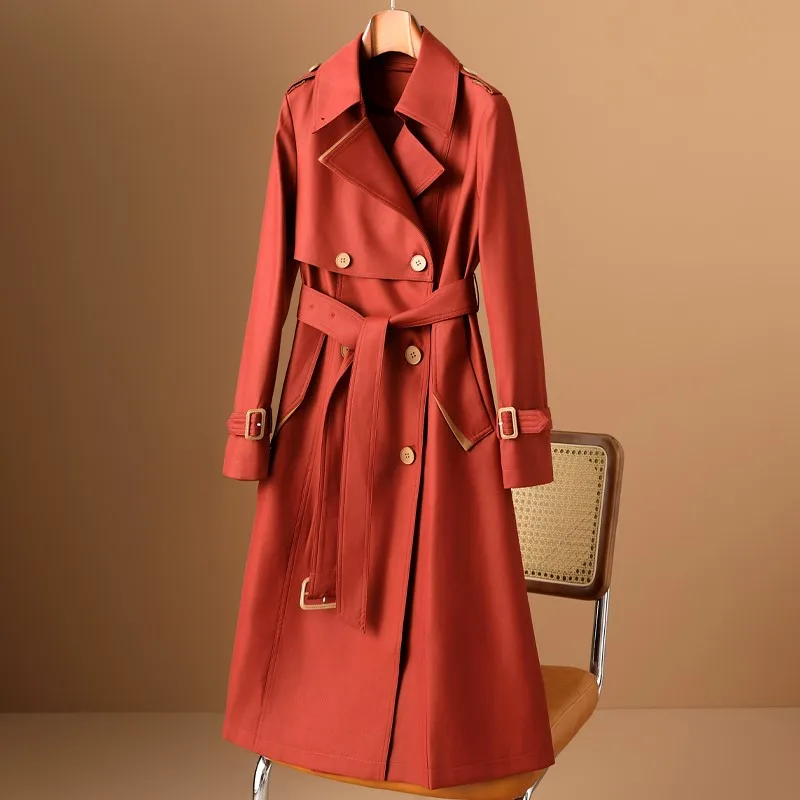 

Женский ветровой светлый приготовленный фиолетовый длинный плащ, новый костюм