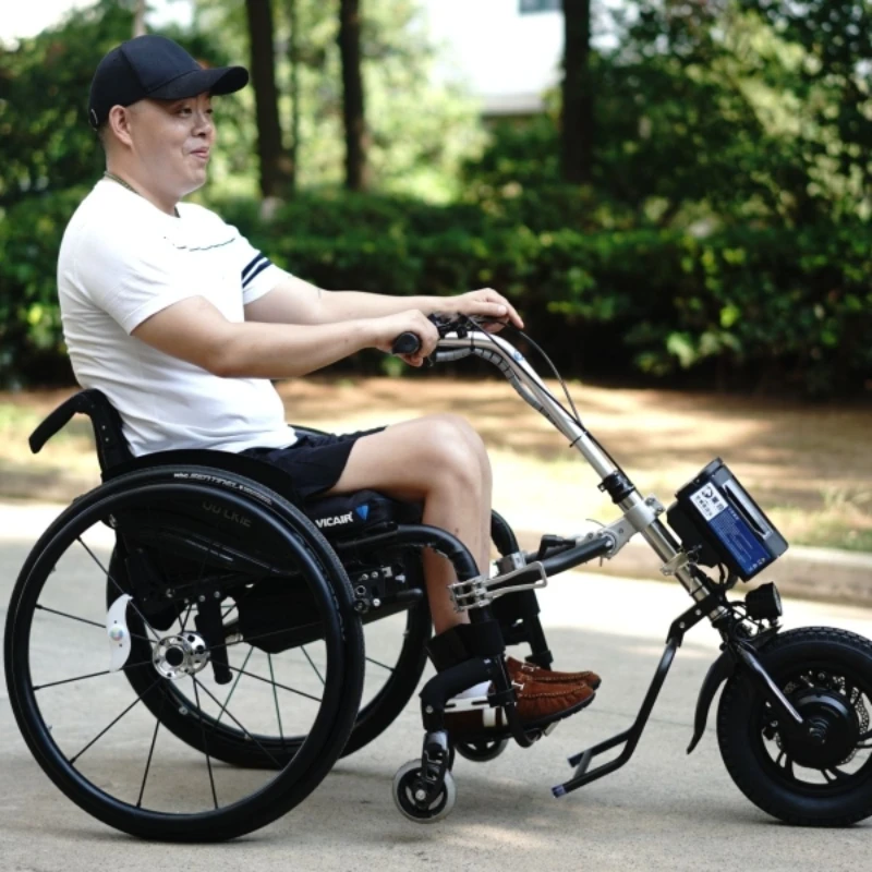 

Sports wheelchair front electric drive head lightweight wheelchair traction head lithium battery