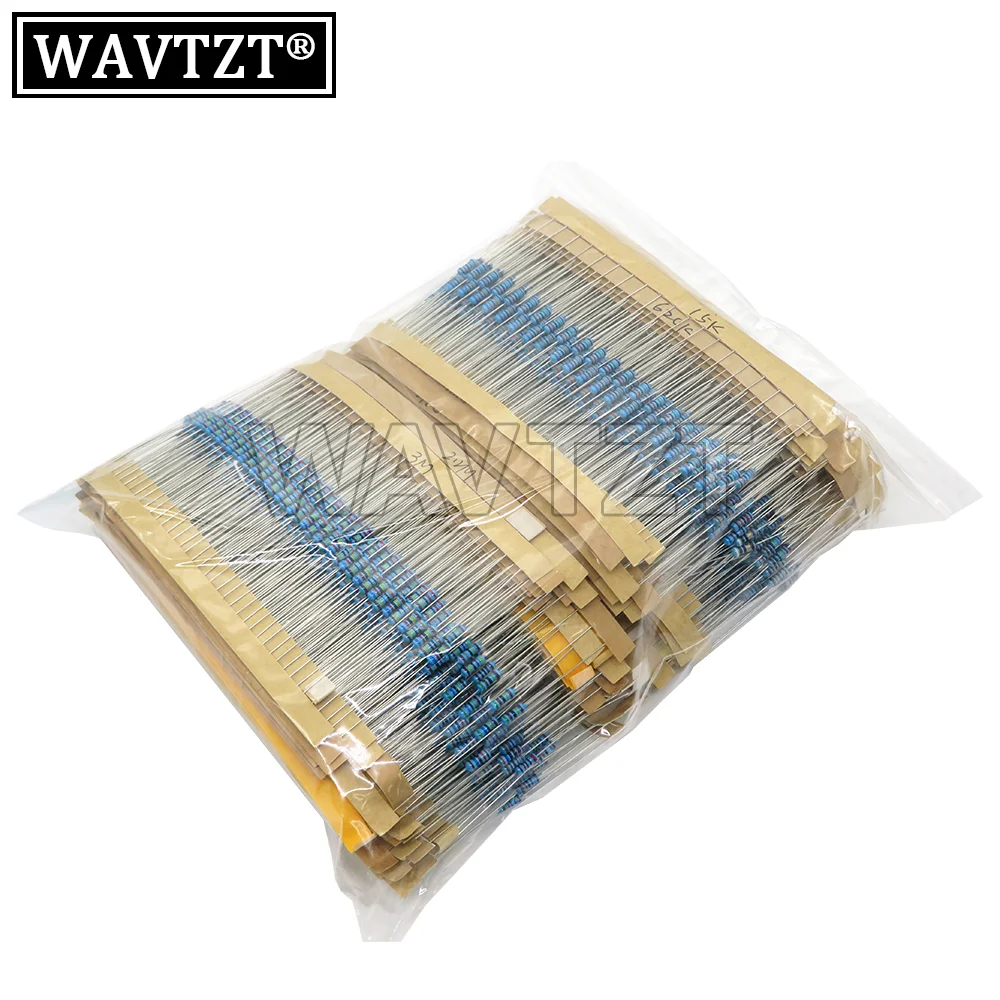 

156Values 1/4W 0.25W 1% Metal Film Resistors Assorted Pack Kit Set Lot Resistors Assortment Kits Fixed Resistor 3120PCS/LOT