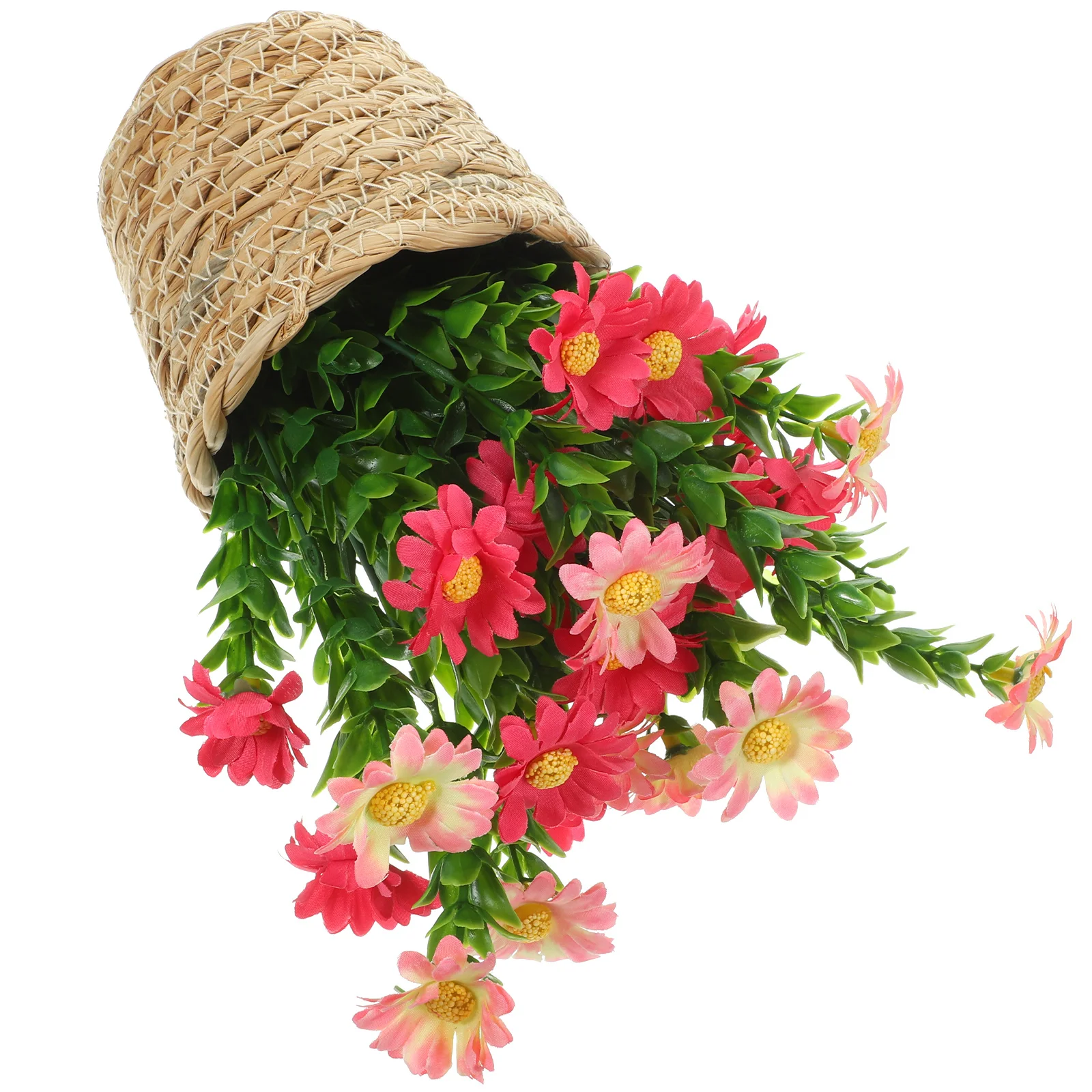 

Artificial Potted Plant Lifelike Faux Rattan Silk Flower for Home Garden Coffee Table Decor Ornament Artificial Plant in Pot