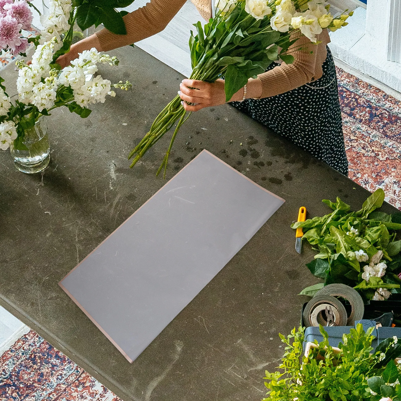 20 Jelly Film Wrapping Paper Sheets Flower Packaging Material Bouquet Floral Paper for Gift Flower DIY Wrapping Supplies