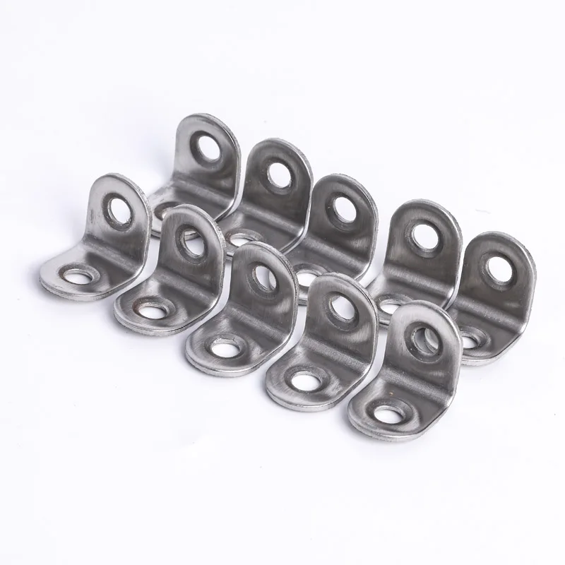 

10PCS Stainless Steel L Brackets - Small Right Angle Corner Brace for Shelves, Wood Furniture, Chair, Drawer