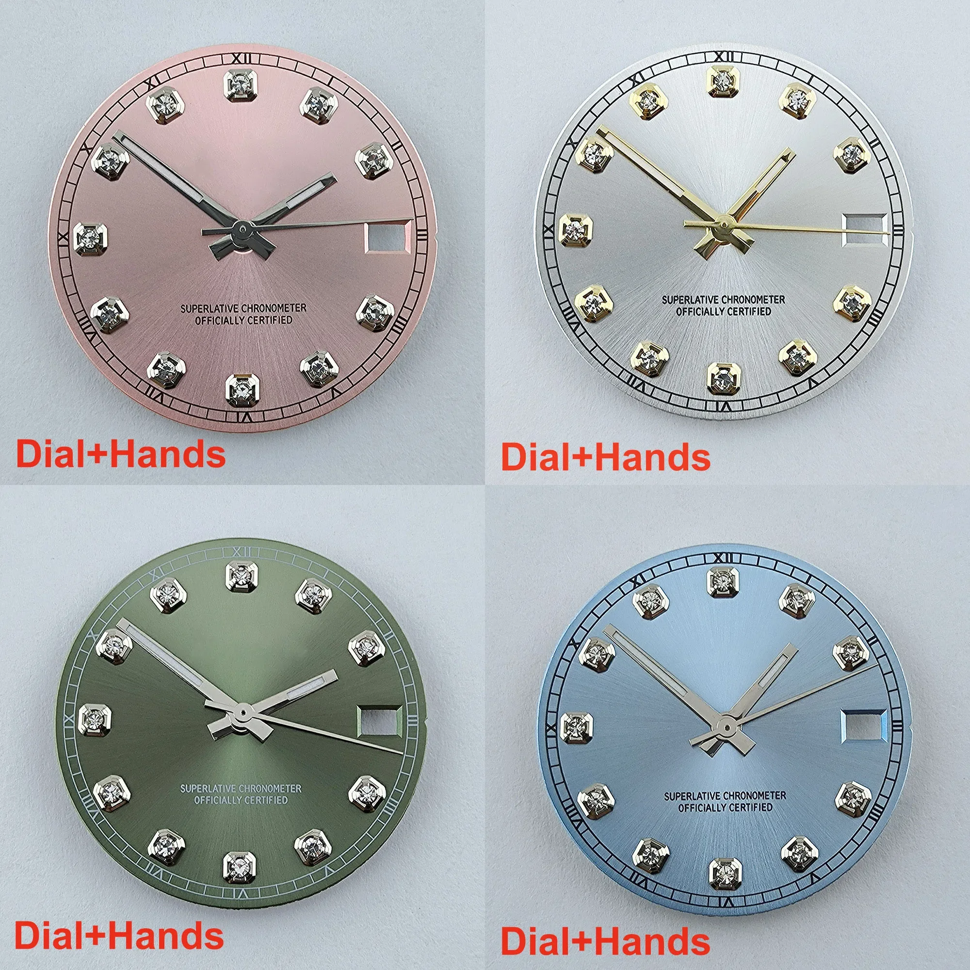 28.5mm NH35 Dial S logo Watch Face Diamond Number No Luminous Suitable for MOD Datejust NH35 NH36 movement watch accessories