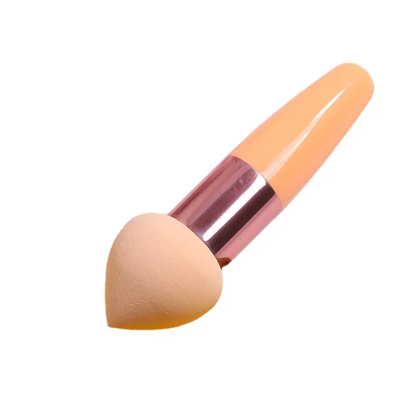 ฟองน้ำแต่งหน้าแบบมีด้ามจับ รูปหัวใจ แปรงแต่งหน้าเนื้อเนียน รูปทรงสวยงาม อุปกรณ์แต่งหน้าสำหรับผู้หญิง