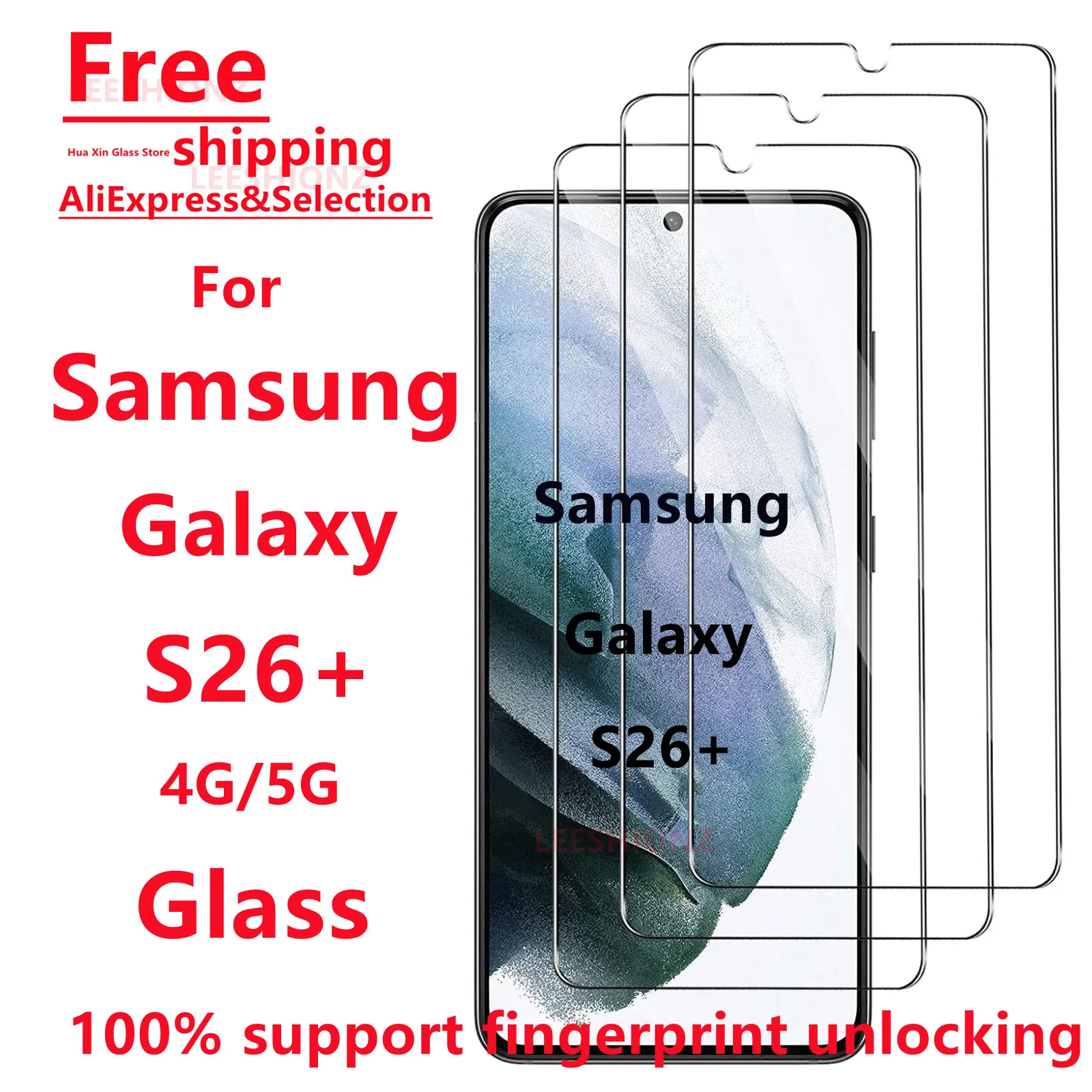 

1/4Pcs Tempered Glass Screen Protector for Samsung Galaxy S26+ - Smartphone Protection Suitable for Samsung S26+ Series