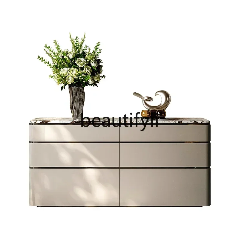 

Italian minimalist bedroom solid wood TV chest modern minimalist dining side cabinet