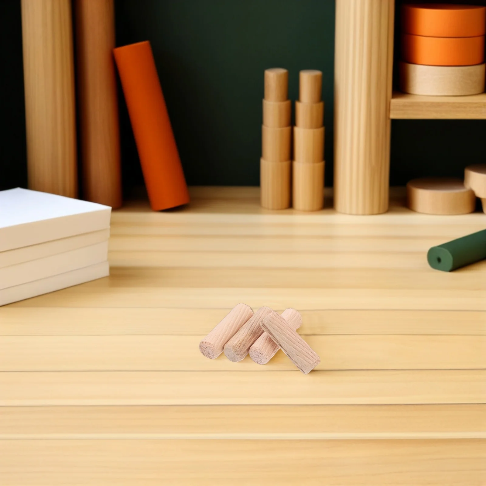 

100pcs Wooden Dowel Wood Dowel Pin Wood Craft Stick Crafting Dowel Rod Accessory