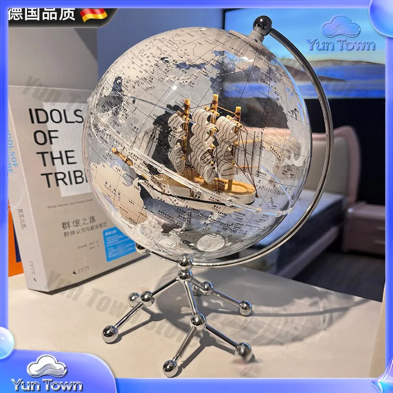 German sailboat globe ornament with light luxury high-end living room TV cabinet office decoration gift