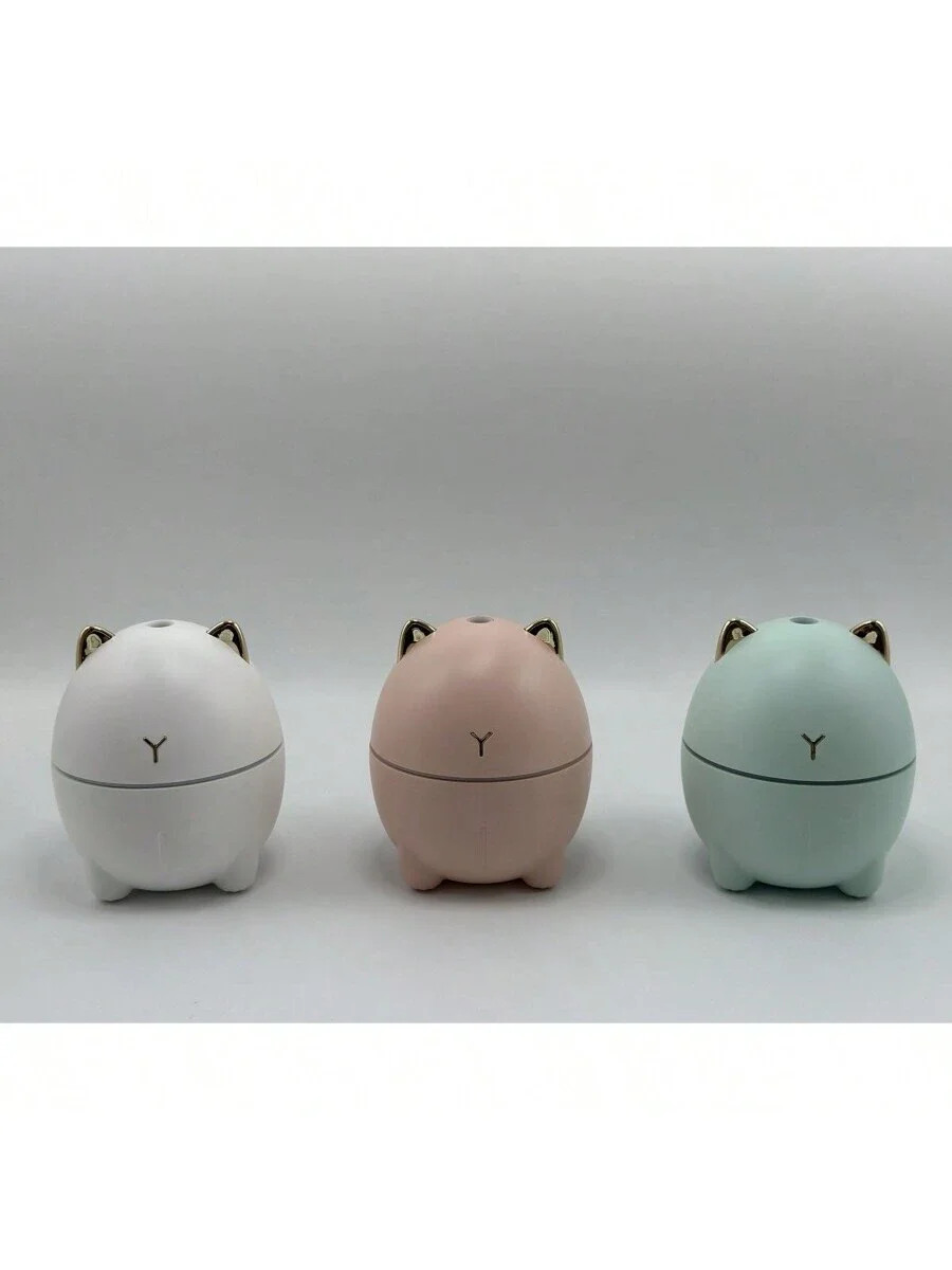1pc novo umidificador de gato gordo, umidificador de aromaterapia portátil mini gato usb com suplemento de água