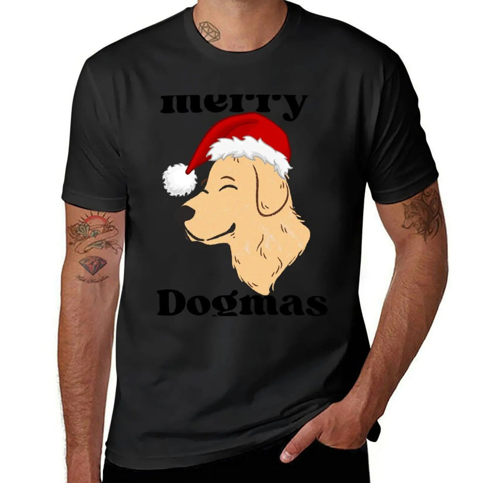 Merry Dogmas - dog Christmas T-Shirt vintage clothes sweat mens big and tall t shirts