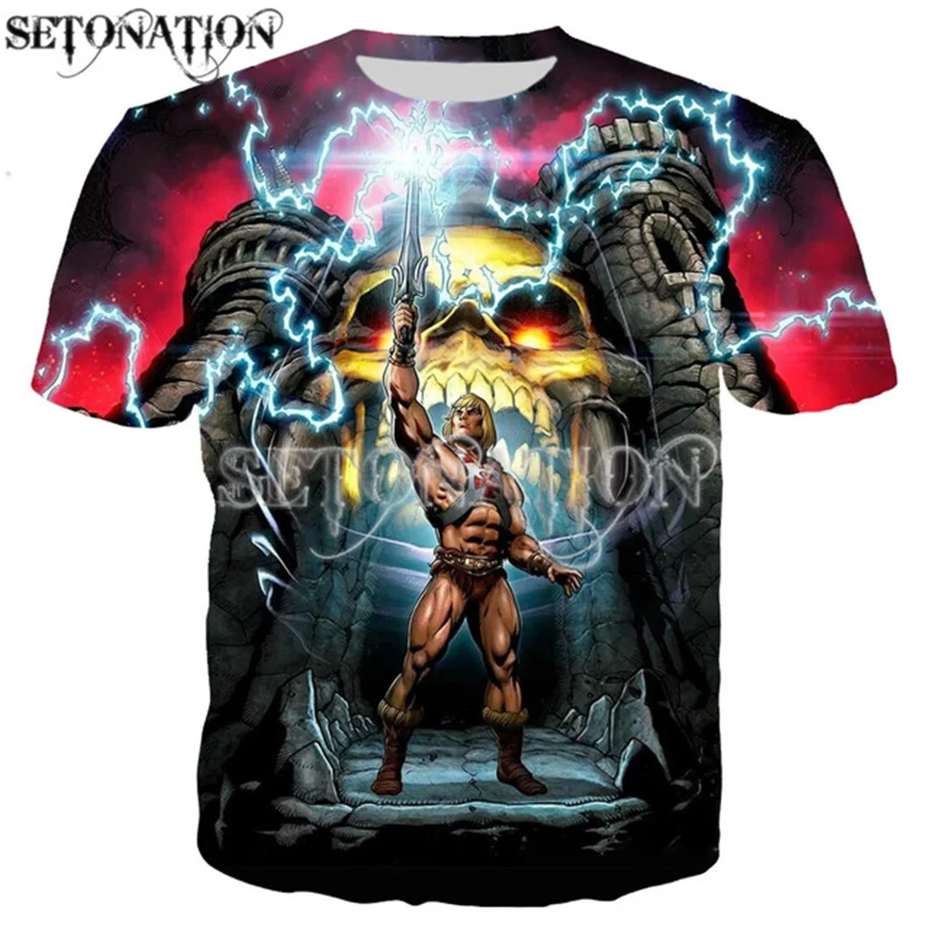 He-man-and-The-Masters-of-The-Univer men women New fashion cool 3D printed t-shirts Harajuku style tshirt streetwear summer tops