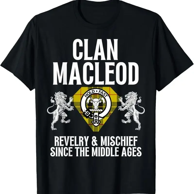Macleod Clan Scottish Name Coat Of Arms Tartan Family Party T Shirt