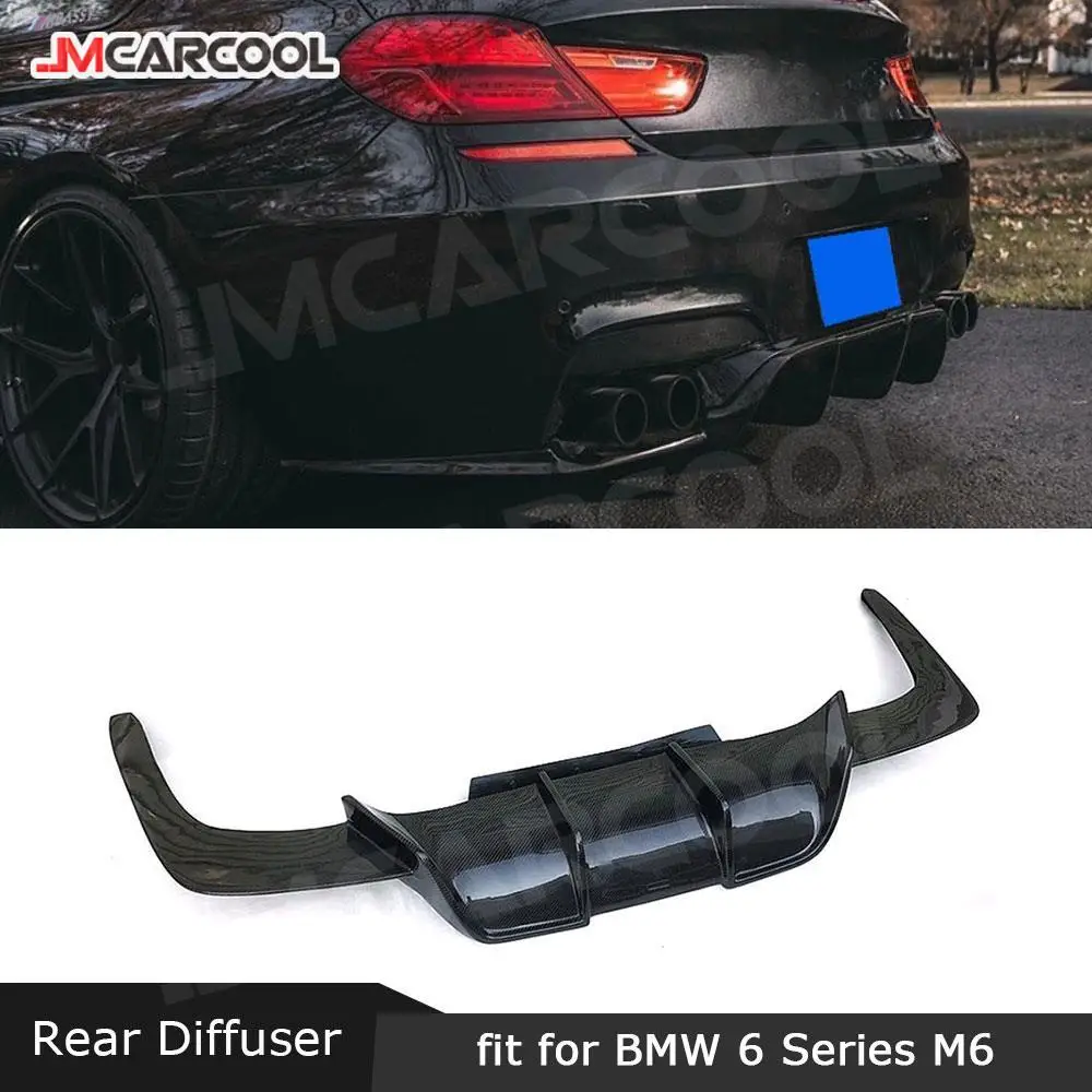 

JMCARCOOL для BMW 6 серии F06 F12 F13 M6 M Sport 2013-2016, задний диффузор из углеродного волокна, плавники, бампер в виде акулы, спойлер для губ