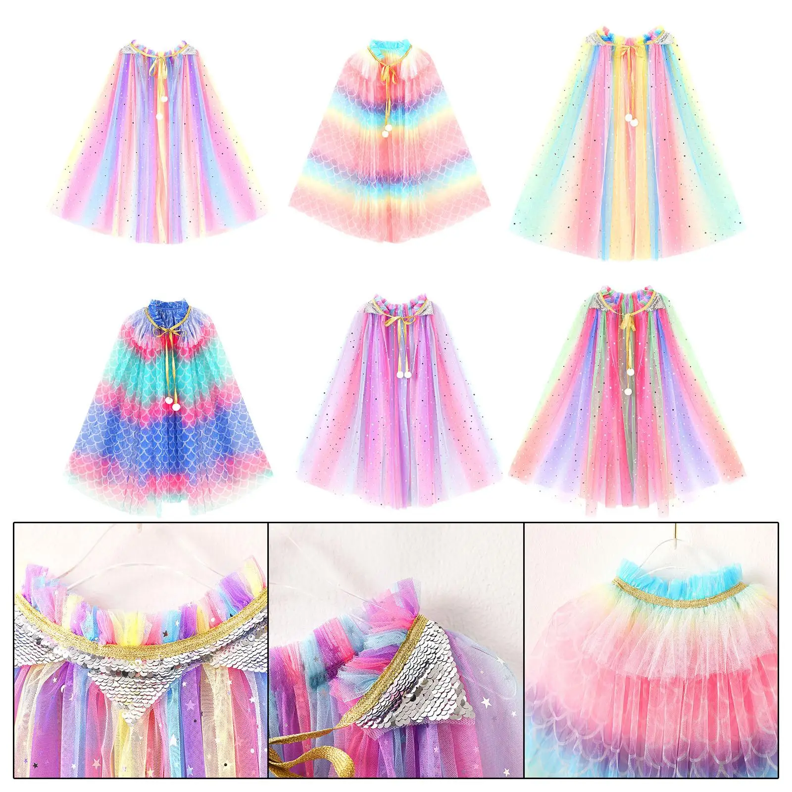 

Princess Cape Pretend Play Costume Accessories for Cosplay Stage Show Carnival