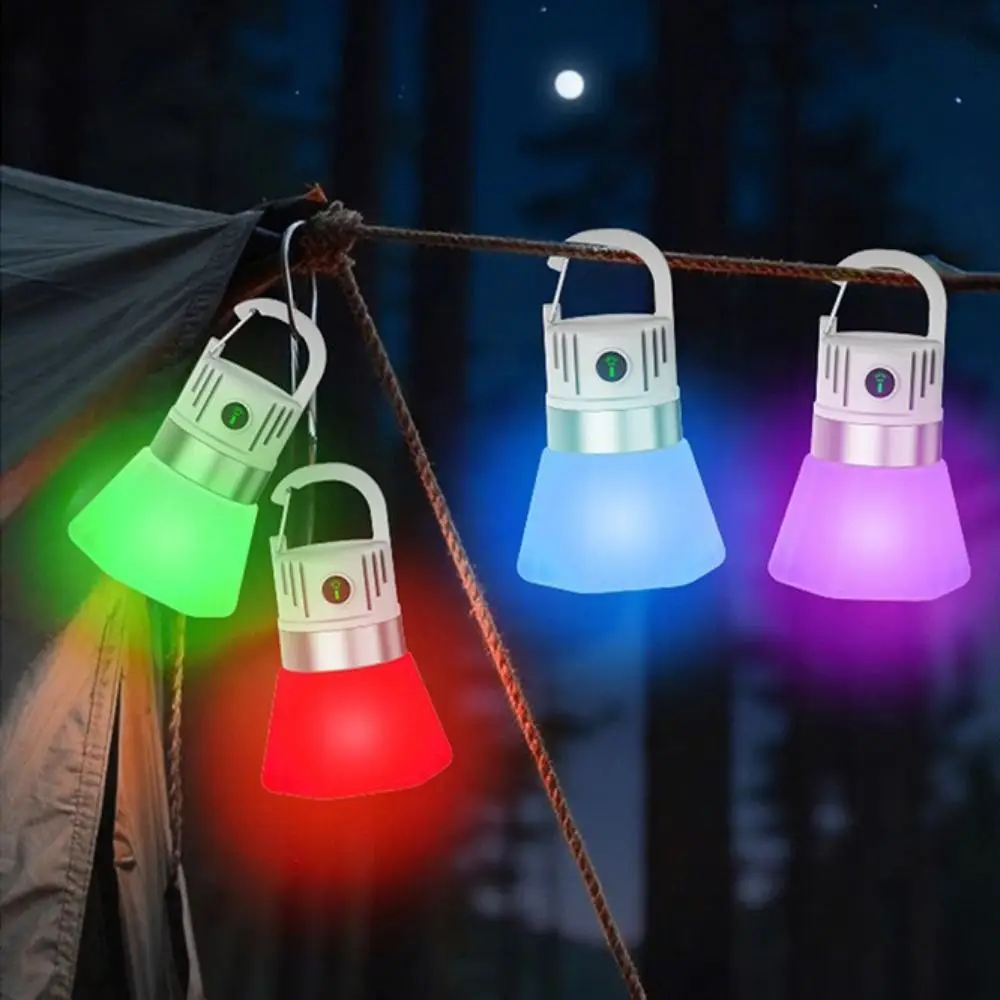 Multicolored Mini LED Flashlight Handheld Hanging Function Portable Hook Lamp Creative Waterproof RGB Ambient Light Camping Use