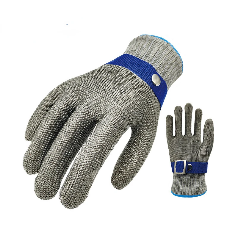 Tainless Steel Grade 9 Anti-cut Wear-resistant Slaughter Gardening Hand Protection Labor Insurance Steel Wire Gloves 1pcs