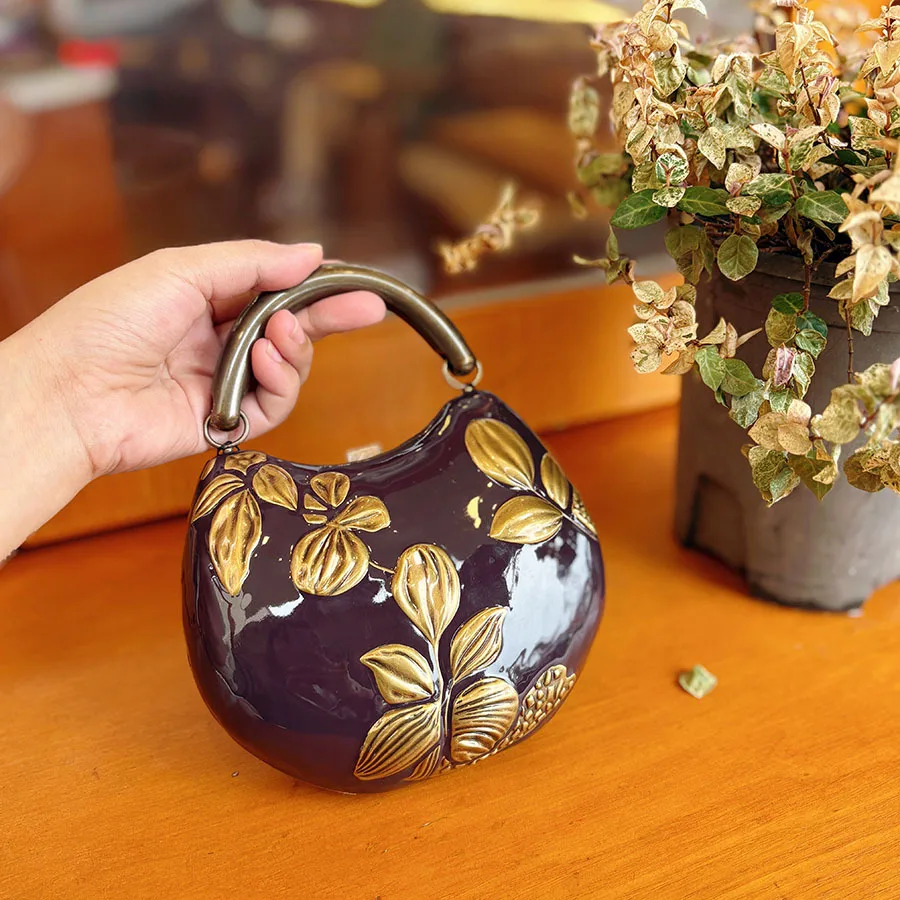 2025, neue ovale Damenhandtasche aus Acryl mit Steinstruktur, modische Abendtasche, Hochzeit, Party, Clutch, einzelne Umhängetasche, Umhängetaschen – Detail 9