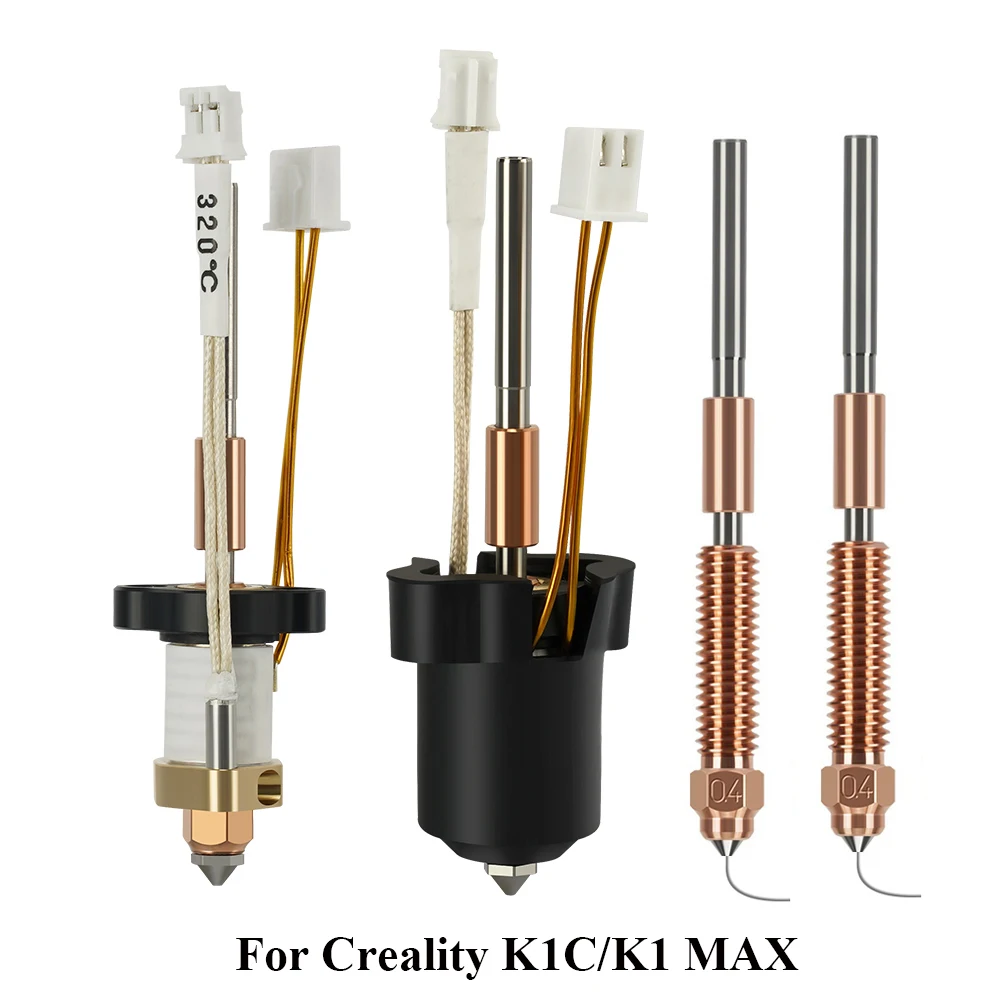 

Для Creality K1/K1 Max Hotend Kit Quick Swap Керамический нагревательный блок Высокопроизводительная печать Детали 3D-принтера для K1 Max Hot End K1C