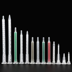 50pcs Epoxies Static Mixer Adhesives Dispensing Mixing Nozzle Resin AB Glues Mixing Tube for Two Component Liquid Mixing Machine