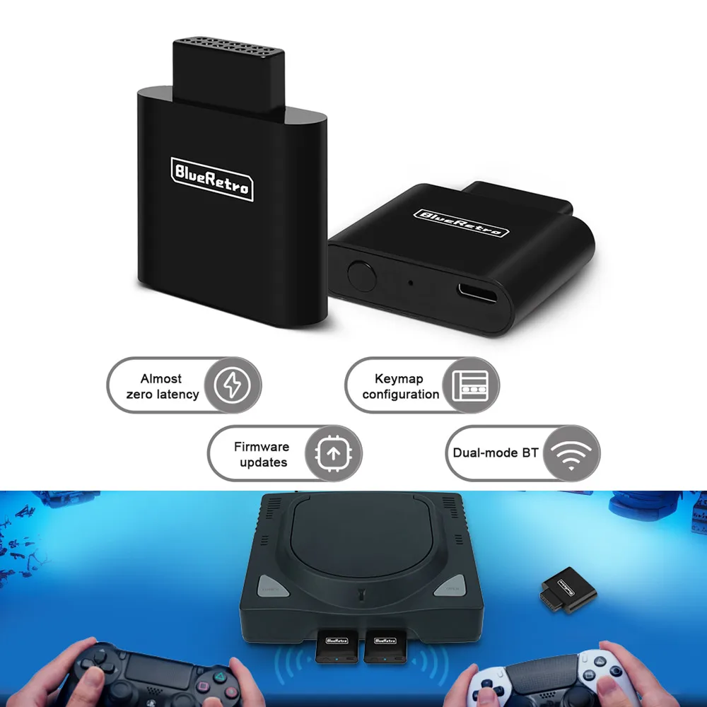 

Адаптер беспроводного контроллера Retroscaler BlueRetro для консолей SNK NeoGeo AES MVS CD Jamma CBOX к геймпада 8bitdo/PS4/PS5