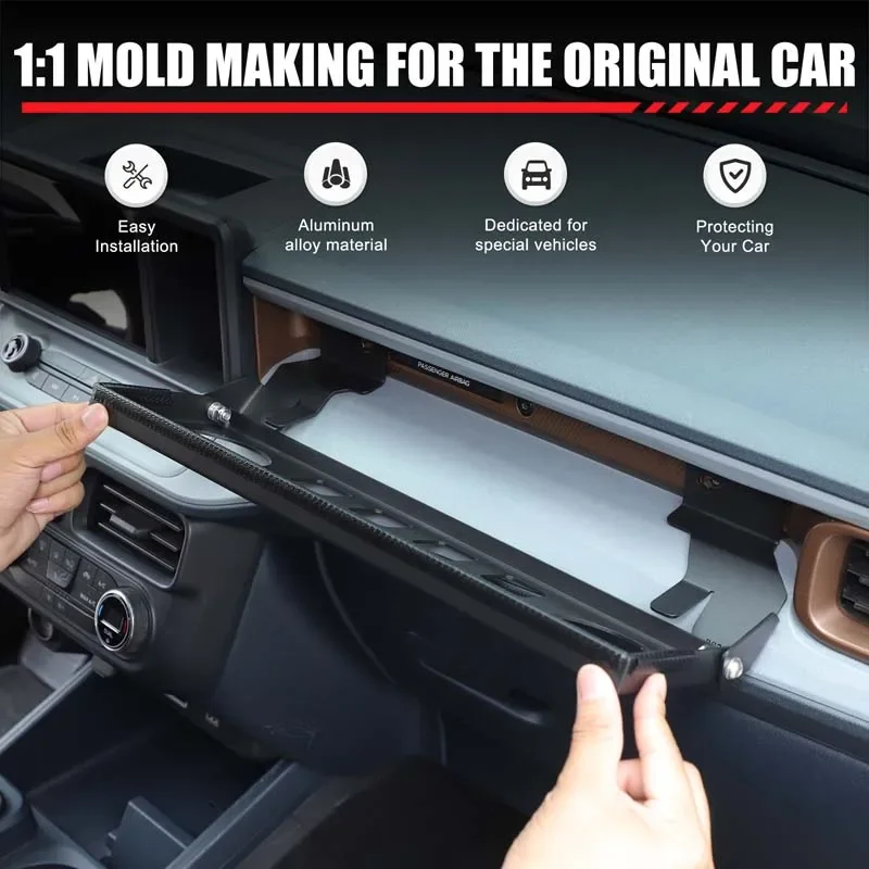 

Aluminum Alloy Black For Ford Maverick 2022-2025+ Car co-driver multi-functional rack car interior modification accessories