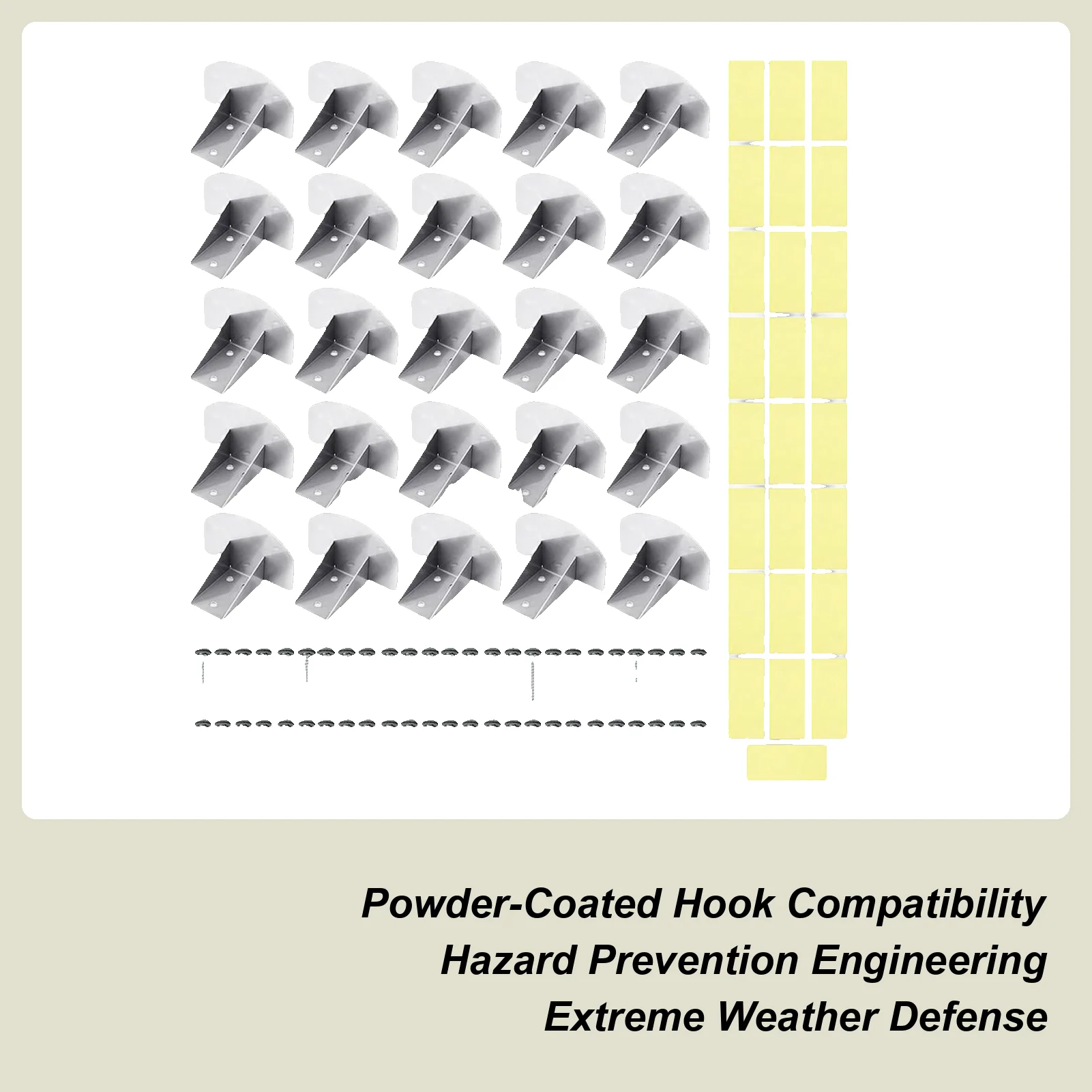 

Steel Roof Snow Stop 25 Pieces Household Ice Buildup Stops Weather-Resistant Roof Snow Guards For Apartment Winter Shingle