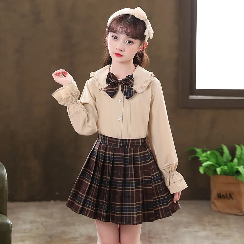 

Girls' JK uniform set 2022 autumn new children's wear children's Korean little girls' exotic princess skirt two-piece set