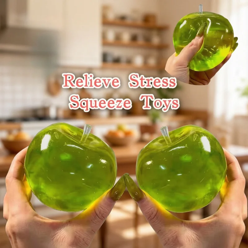 squishy-green-apple-stress-ball-soft-fidget-sensory-toy-for-adhd-autism-slow-rebound-squeeze-gift-for-adults-kids