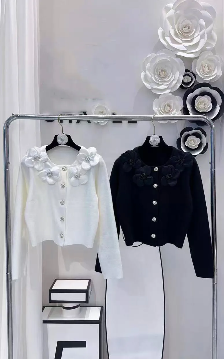 

Женский облегающий вязаный низ с 3D цветами, милый модный винтажный кардиган, осень-зима, кашемировый мягкий свитер с длинными рукавами C261