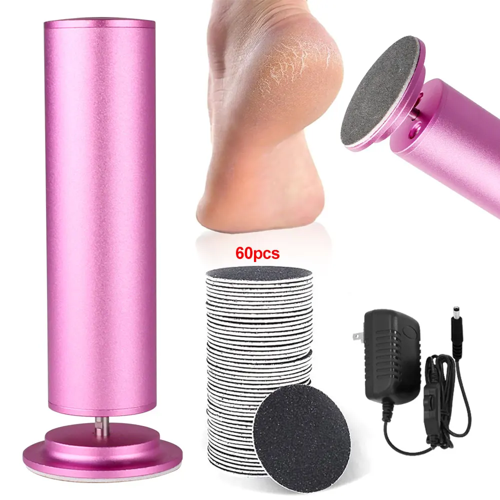 

Electric Foot Callus Remover With 60pcs Replacement Sandpaper File for Manicure Foot Care Heels Dead Skin Pedicure Grinder Tools