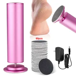 Electric Foot Callus Remover With 60pcs Replacement Sandpaper File for Manicure Foot Care Heels Dead Skin Pedicure Grinder Tools