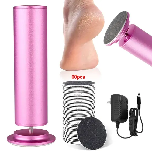 Removedor eléctrico de callos de pies con 60 uds, lima de papel de lija de repuesto para manicura, cuidado de los pies, tacones, herramientas de amoladora de pedicura de piel muerta