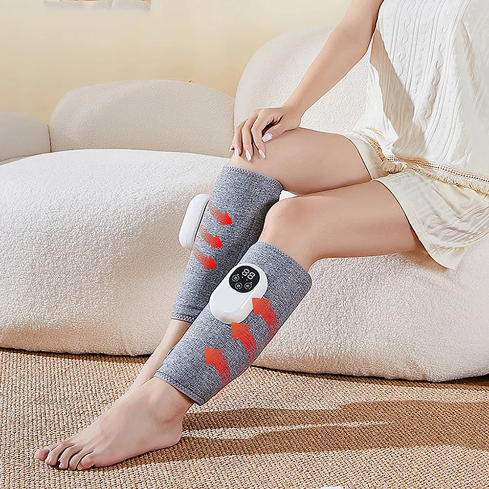 Thermal Compression Electric leg massage machine, 360 ° air pressure vibration, foot calf massage machine, wireless leg muscle relaxation